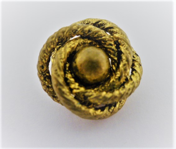 Set of 4 Antique Brass Swirl buttons
