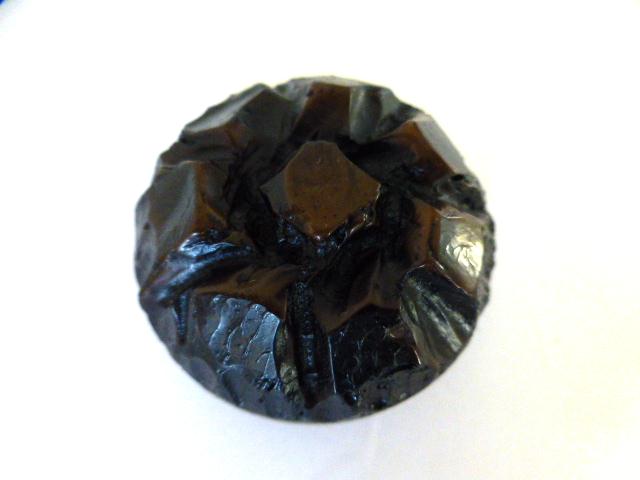 Toffee Brown Rocky Cushion button (no 01016.)