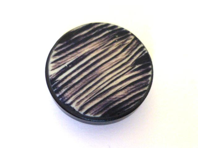 Purple Washed Stripe Thick Disc button (no.00967)