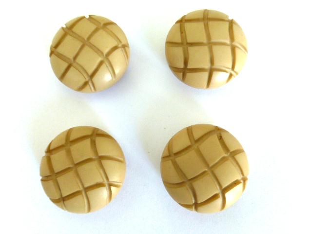 Beige (Light) Patterned Dome Set of 4 buttons