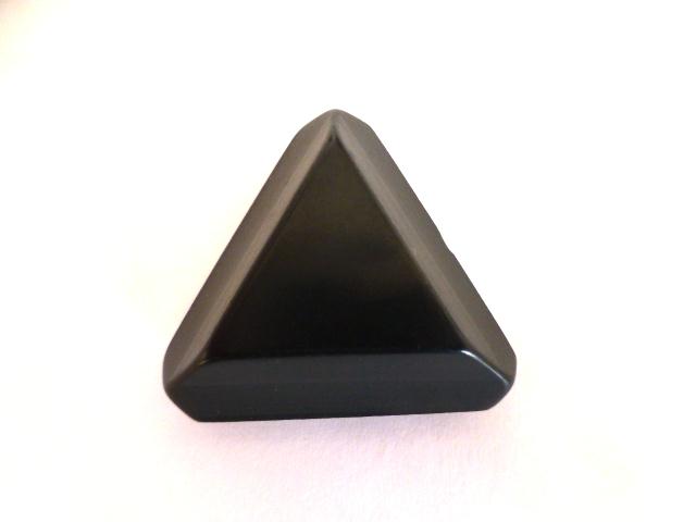 Black Extra Large Chunky Triangle button ( no.01127)