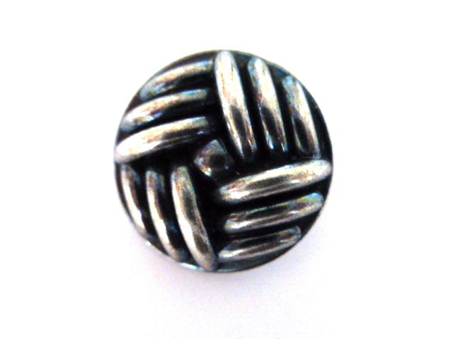Silver Metal Ball Swirl button (No.00122)