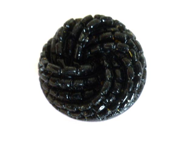 Black Rope Twist Large button (no.01168)