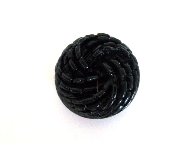 Black Rope Twist button ( no.01179)
