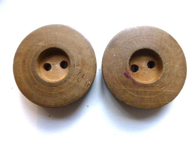 Pair of Thick Wooden buttons
