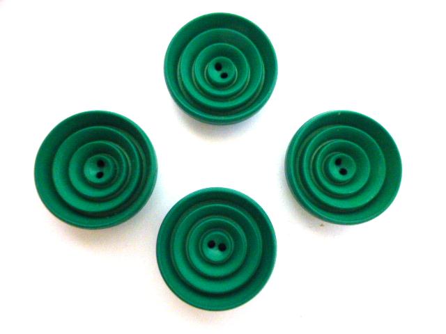 Emerald Green 1960’s/70’s Groovy Set of 4 buttons