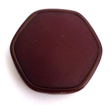 Burgundy Red Extra Large Hexagonal button (no.01192)