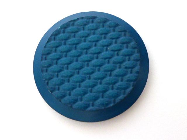 Peacock Blue Extra Large Basket Weave button (no.01195)