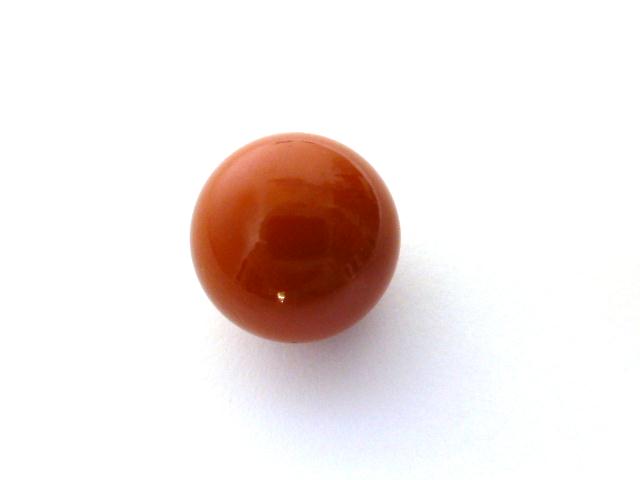 Burnt Orange Ball button (no.01159)