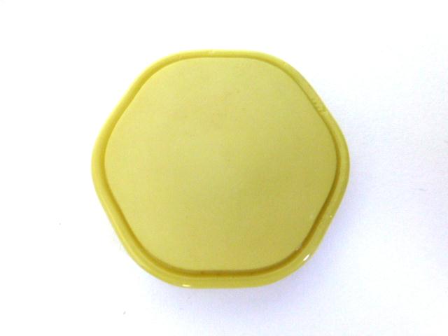 Lemon Grass Yellow Extra Large Hexagonal button (no.01183)