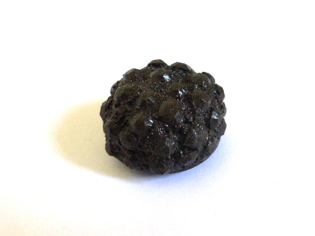 Brown Coal Sparkle Dome button (no.001006)