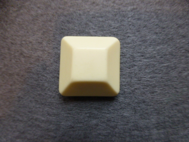 Ivory White Medium Chunky Square button (no.01115)