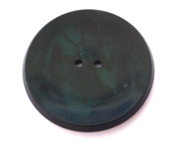 Green Black Giant Galalith button (no.01219)