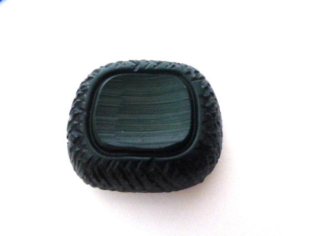 Green Oblong Frame button (no.00928)