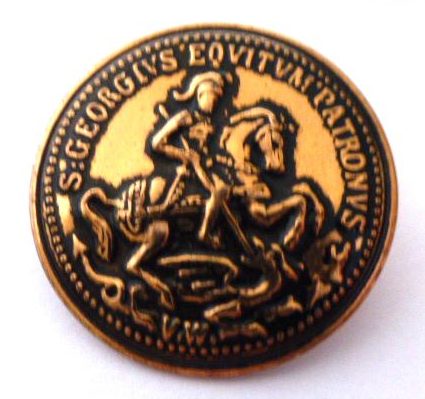 St George and The Dragon Vienna Workshop Copper button