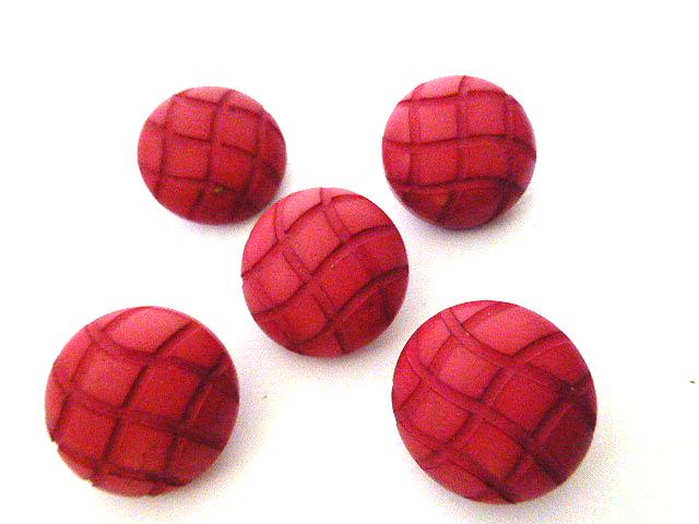 Pink Patterned Set of 5 Domed buttons