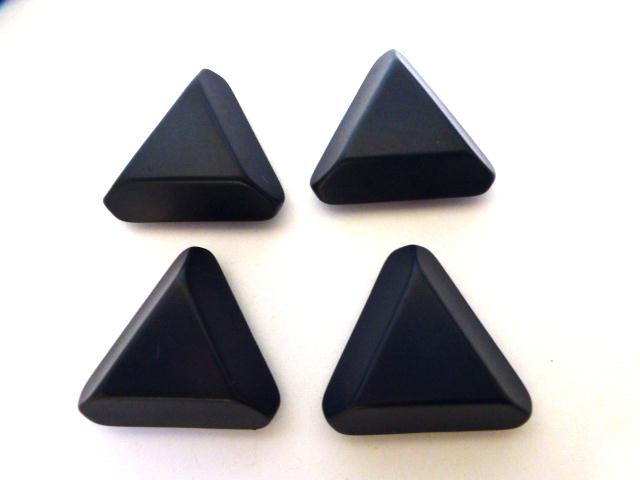 Indigo Purple Chunky Triangle Set of 4 buttons