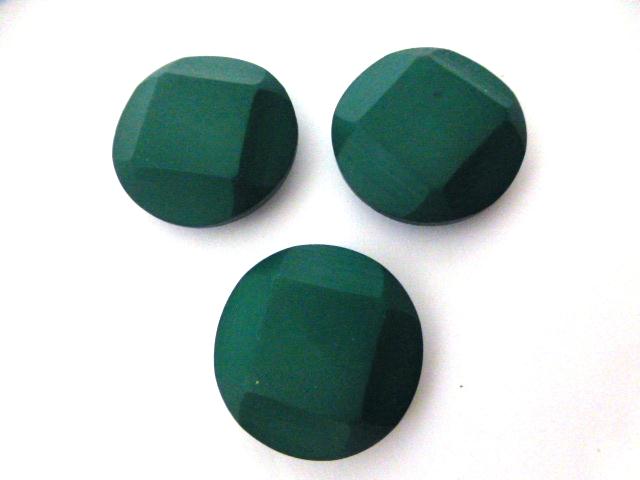 Emerald Green Cut Style Set of 3 buttons