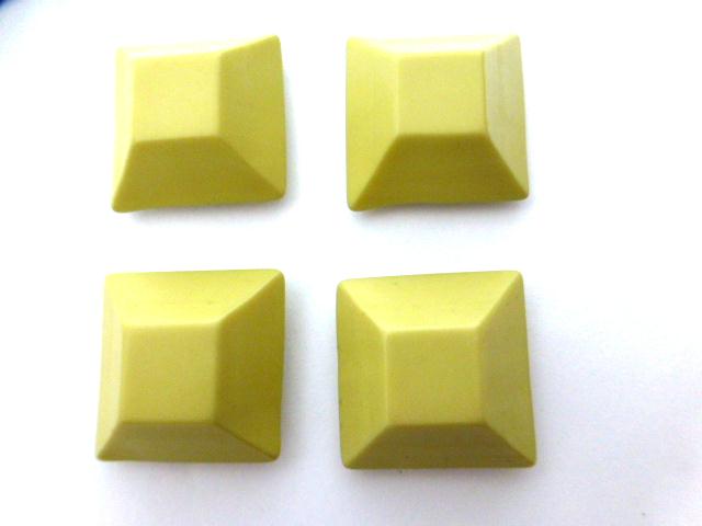 Celadon Green Large Square Canted Sides Set of 4 buttons