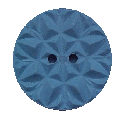 Vintage Blue Plastic button (No.00206)