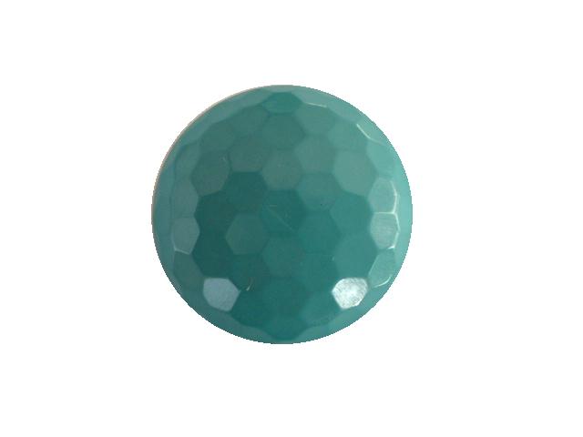 Turquoise Hexagonal Facet button (no.00405)