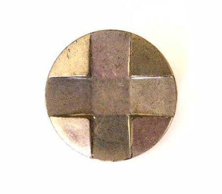 Chequer Metal Cross button (no. 00527)