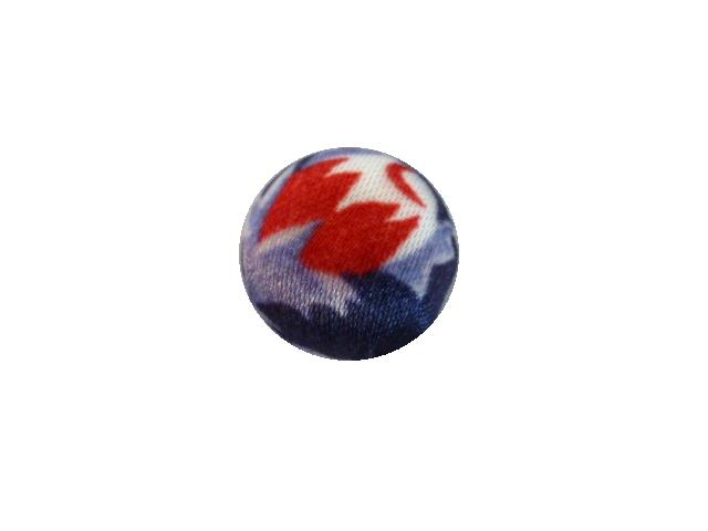 Silk Twill Patterned Covered Bud button (no.00725)
