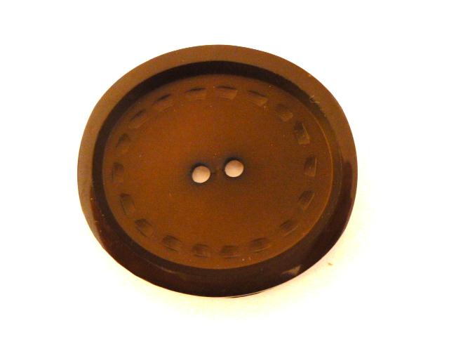 Brown Oval Stitch button (no.00708)