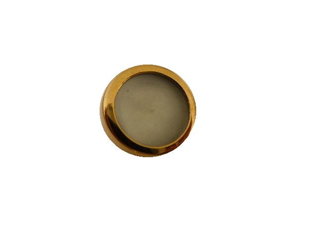 Celadon Green Mother-of-Pearl Gilt Waistcoat button (no.00751)