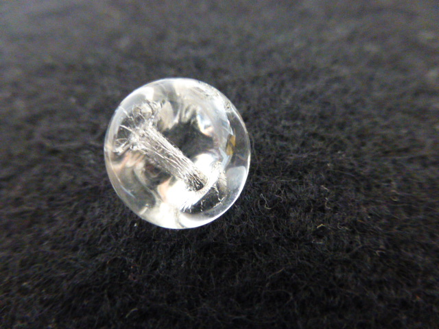 Tiny Clear Glass Smooth Dome button (no.00764)