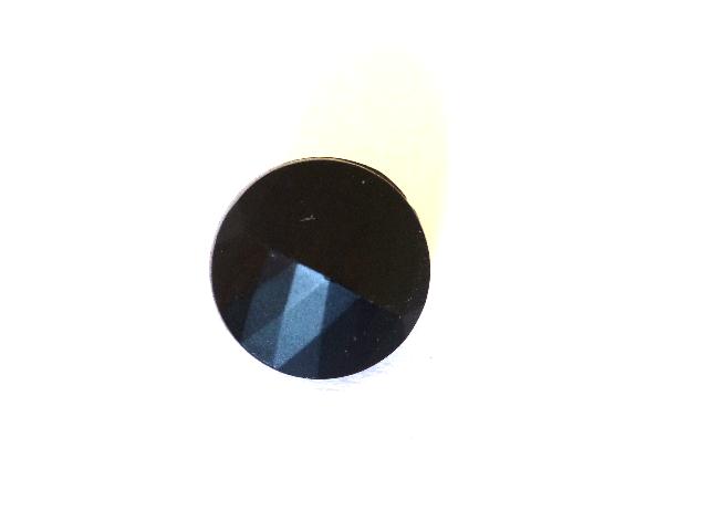 Black Glass Spilt Facet Victorian button (no.00586)