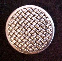 Silver Large Basketweave button (No.00168)